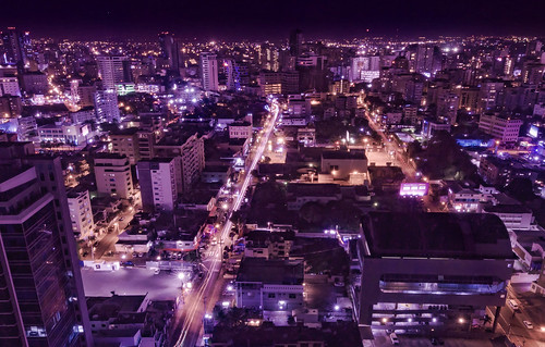 Santo Domingo at Night, Dominican Republic